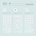 Thin line web icons collection for website and app design Royalty Free Stock Photo