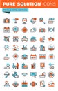 Thin line web icons for travel and tourism Royalty Free Stock Photo