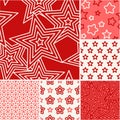 Thin lines backgrounds with red stars Royalty Free Stock Photo