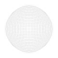 Thin lines globe, sphere lattice, grating pattern. deformed convex, protrude orbicular lines, stripes. Abstract, geometric Royalty Free Stock Photo