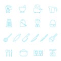 Thin lines icon set - kitchenware Royalty Free Stock Photo