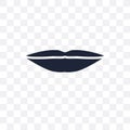 Thin lips transparent icon. Thin lips symbol design from Human B