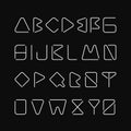 Thin minimalistic font. Creative english alphabet.