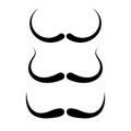 Thin moustaches vector icon Royalty Free Stock Photo