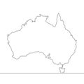 Australia outline country border