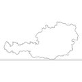 Austria country map border Royalty Free Stock Photo