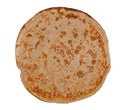 Thin pancake isolated on white background