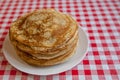 Thin pancakes with crispy crust Royalty Free Stock Photo