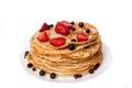 Thin pancakes with crispy crust Royalty Free Stock Photo