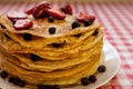 Thin pancakes with crispy crust Royalty Free Stock Photo