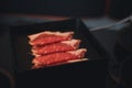 Thin piece beef for Shabu hot pot Japanese food style