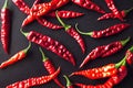 Thin pod red pepper hanging on rope for spicy spices Royalty Free Stock Photo