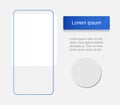 Thin rectangle frame with grey circle infographic chart design element set