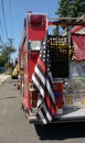 Fire Engine with Thin Red Line American Flag, Rutherford, New Jersey, USA Royalty Free Stock Photo