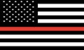 Thin Red Line Firefighter Flag Vector. USA flag. Royalty Free Stock Photo