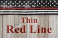 Thin red line message with flag Royalty Free Stock Photo