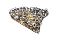 Pallasite meteorite with nice olivine crystals Royalty Free Stock Photo