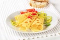 Thin-sliced Swiss cheese Royalty Free Stock Photo