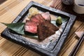 Thin slices of Kobe Beef Royalty Free Stock Photo