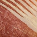 Thin slices of prosciutto crudo, uncooked dry cured ham Royalty Free Stock Photo