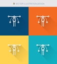 Thin thin line icons set of art & creative tool, modern simple style