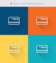 Thin thin line icons set of credit card & payment and business , modern simple style Royalty Free Stock Photo