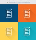 Thin thin line icons set of shopping list & buy and consumerism, modern simple style Royalty Free Stock Photo