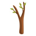 Thin tree trunk icon, cartoon style Royalty Free Stock Photo