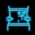 thin waist athlete neon glow icon illustration