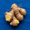 Thin, wiry rootlets emerge from the surface. Ginger is commonly Royalty Free Stock Photo