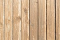 Thin wood planks in vertical position. Light wood worn out by sun and time