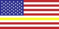 thin yellow line flag Royalty Free Stock Photo