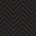 Thin zigzag lines vector seamless pattern. Colorful chevron stripes background Royalty Free Stock Photo