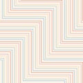 Thin zigzag lines vector seamless pattern. Colorful chevron stripes background Royalty Free Stock Photo