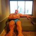 The Thing sitting on couch in Marvel exhibit at MoPOP in Seattle Royalty Free Stock Photo