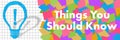 Things You Should Know Colorful Squares Texture Symbol Left Text