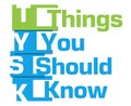 Things You Should Know Green Blue Stripes