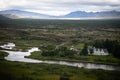THINGVELLIR, ICELAND- JULY 27: Thingvellir National Park in Iceland on JUL 27, 2019 Royalty Free Stock Photo