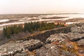 Thingvellir national park goden circle in Iceland in autumn