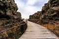 Thingvellir national park tectonic drift in goden circle in Iceland