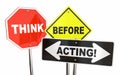 Think Before Acting Stop Warning Signs