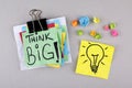 Think Big / Motivational Business Phrase Note