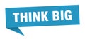 think big speech bubble. Royalty Free Stock Photo