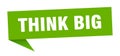 think big speech bubble. Royalty Free Stock Photo