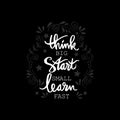 Think Big, start small, learn fast. Royalty Free Stock Photo