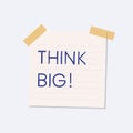 Think big sticky note illustration Royalty Free Stock Photo