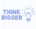 Think Bigger Light Bulb Graph Paper