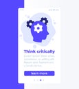 Think critically mobile banner design