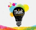 Think Different. Creative Brush Vector Typography Sign Concept