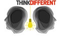 Think different design over white background Royalty Free Stock Photo